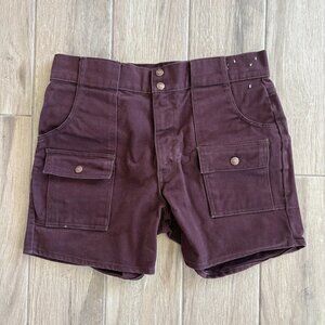 Vintage Levi's Bush Shorts Men's Size 34" Brown Cargo Safari 70's White Tab Rare